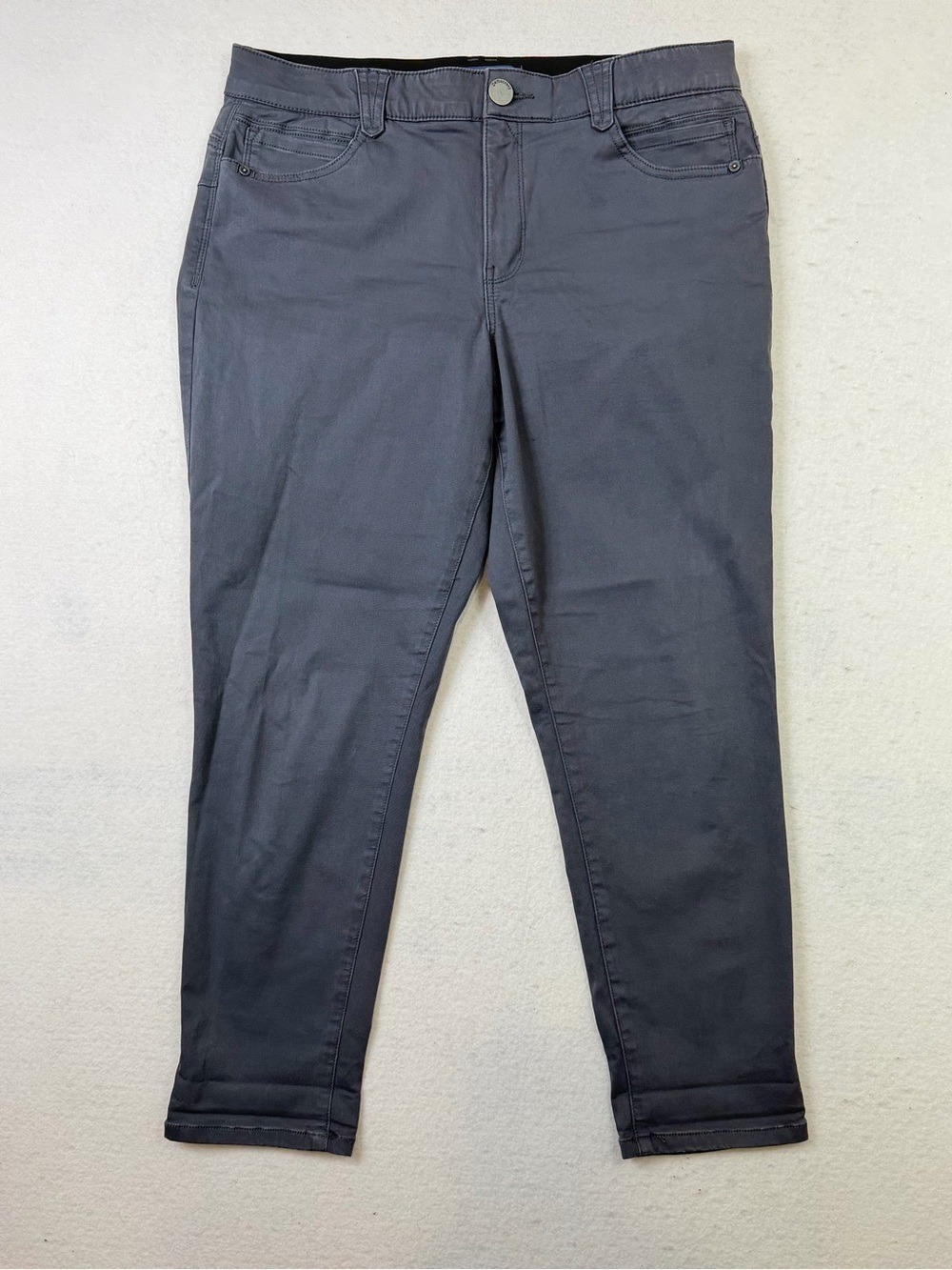 Democracy Women's Ab'solution Gray Ankle Denim Size 14 Skinny Stretch Jeans